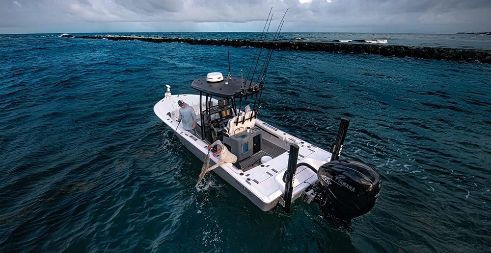 Display ecoscandaglio Humminbird APEX in uso